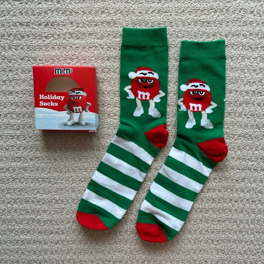 M&M’s Santa Clause Christmas Socks